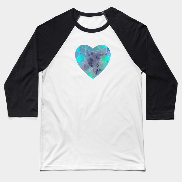 Galaxy heart Baseball T-Shirt by Blacklinesw9